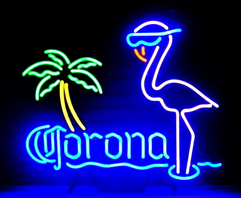 Corona Extra Pink Flamingo Neon Sign